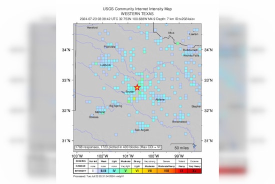 Triple Tremors Strike West Texas Near Hermleigh, 4.9 Magnitude Quake Felt 250 Miles to Dallas