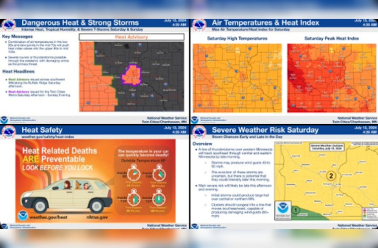 Twin Cities Heat Advisory in Effect, Storm Threat Adds to Weather Woes