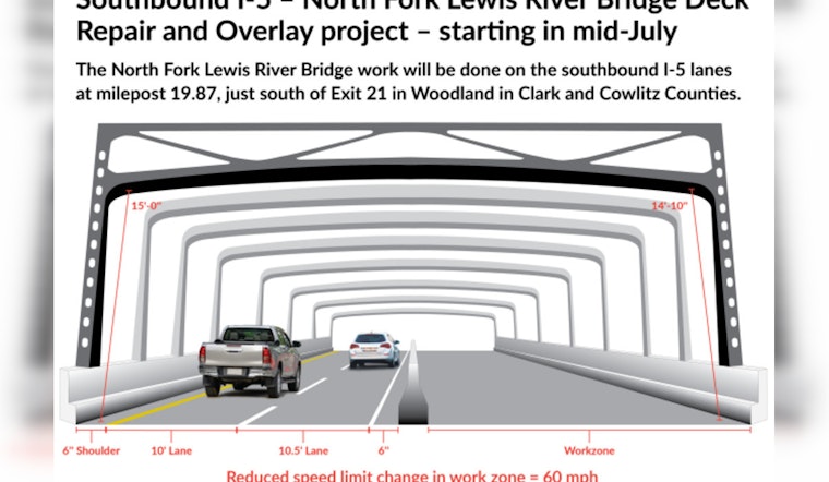 Upcoming I-5 Southbound Lane Closures in Woodland: Major Bridge Repairs to Start July 15