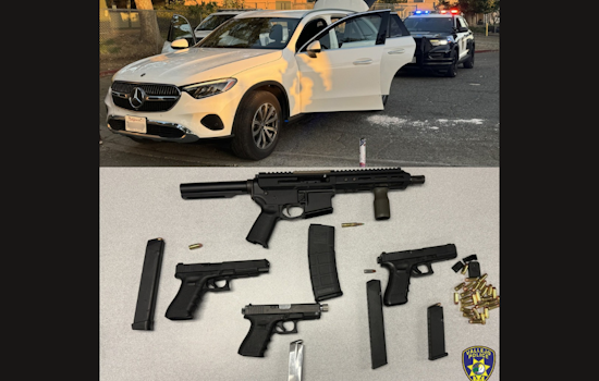Vallejo Police Apprehend Four Suspects with Illegal Firearms after Vallejo High-Speed Chase