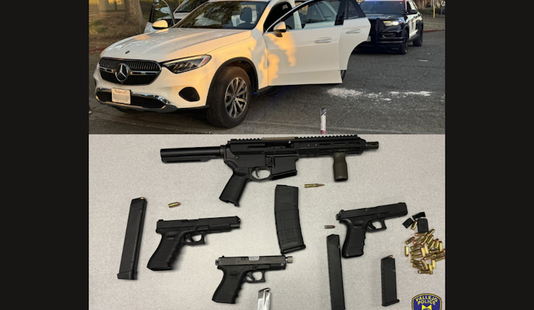 Vallejo Police Apprehend Four Suspects with Illegal Firearms after Vallejo High-Speed Chase