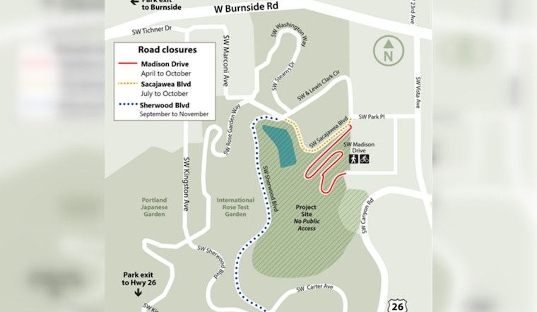 Washington Park to Face Road Closures Amidst Construction, Portland Officials Warn of Detours