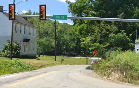 Water Main Break on Route 51 Causes Traffic Chaos in Uniontown, Detours in Place as Repairs Underway