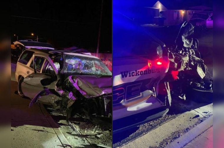 Wickenburg Police Officer Injured after Suspected DUI Suspect Crashes into Cruiser During Chase
