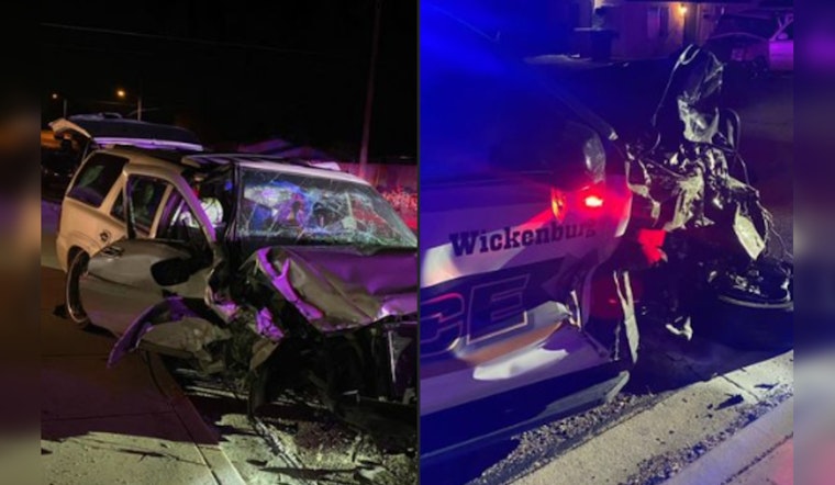 Wickenburg Police Officer Injured after Suspected DUI Suspect Crashes into Cruiser During Chase