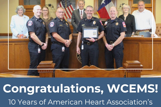 Williamson County EMS Honored with Tenth Consecutive AHA Gold Plus Award for Superior Heart Care