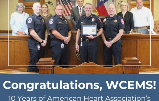 Williamson County EMS Honored with Tenth Consecutive AHA Gold Plus Award for Superior Heart Care