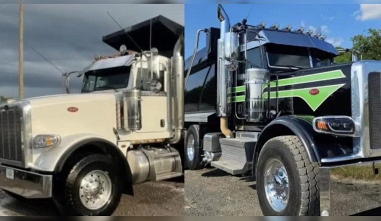 Wilson County Authorities Seek Public's Aid to Locate Two Stolen Peterbilt Dump Trucks