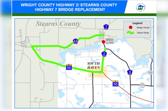Wright-Stearns County Bridge Project on Track, Key Construction Milestones Approach on CSAH 2