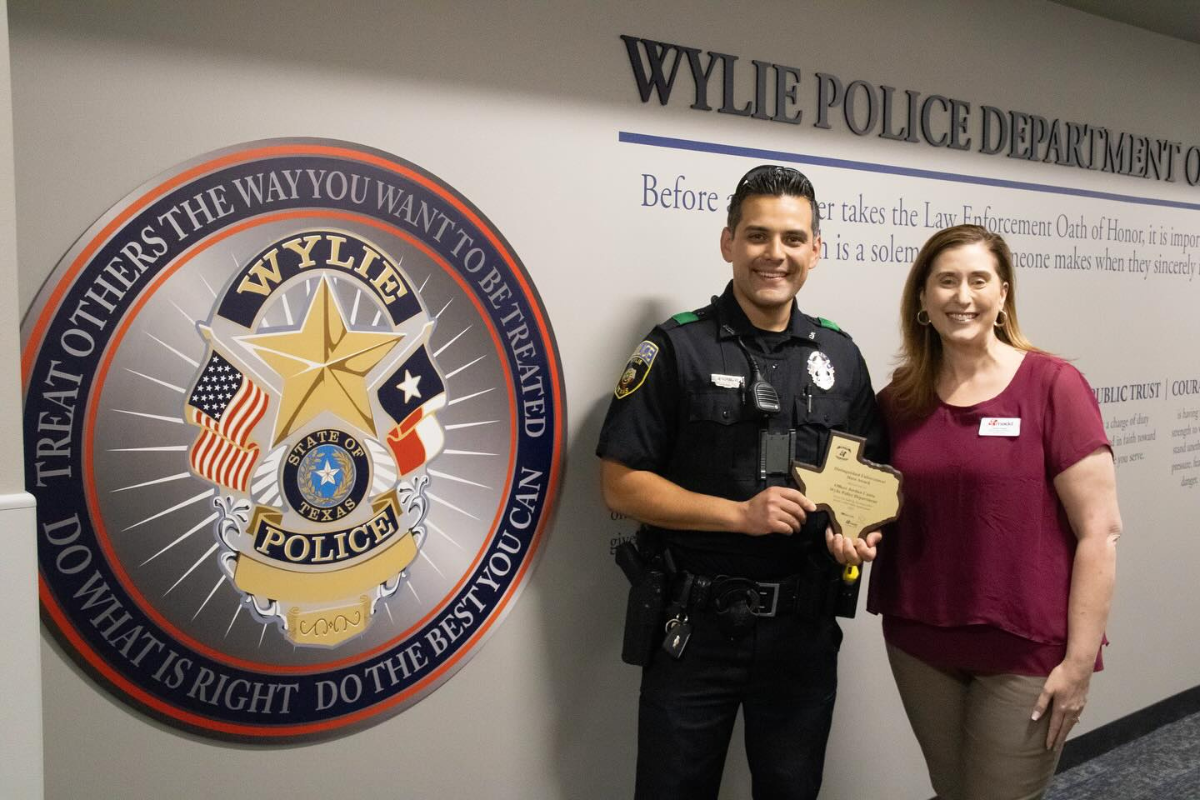 Wylie Police Department Celebrates Officer Cantu's MADD Award For