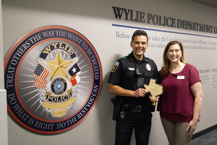 Wylie Police Department Celebrates Officer Cantu's MADD Award for Dedication to Combating Drunk Driving