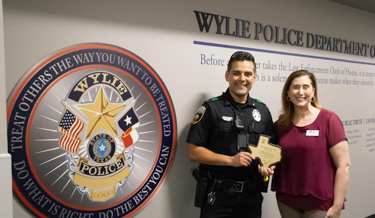 Wylie Police Department Celebrates Officer Cantu's MADD Award for Dedication to Combating Drunk Driving
