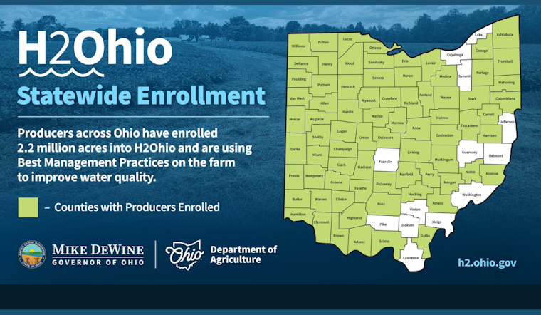 H2Ohio Initiative Triumphs as Ohio Farmland Enrollment Soars to 2.2 Million Acres