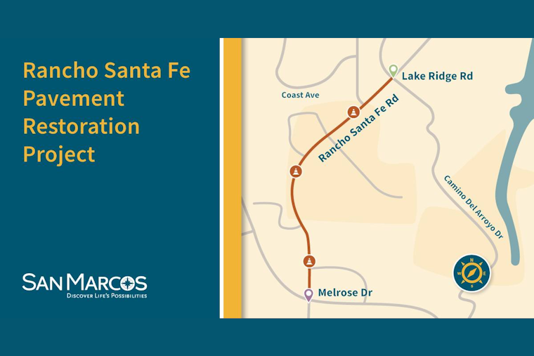 San Marcos Commuters Alert: Street Improvements on Rancho Santa Fe Road May Cause Delays