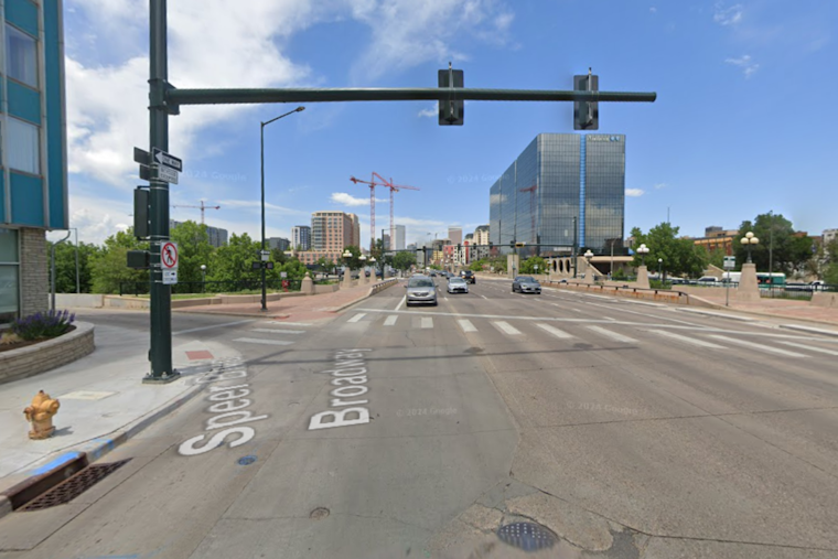 1 Dead in Collision Involving Car and Motorcyclist at Speer Boulevard and N Broadway, Denver Police Investigating