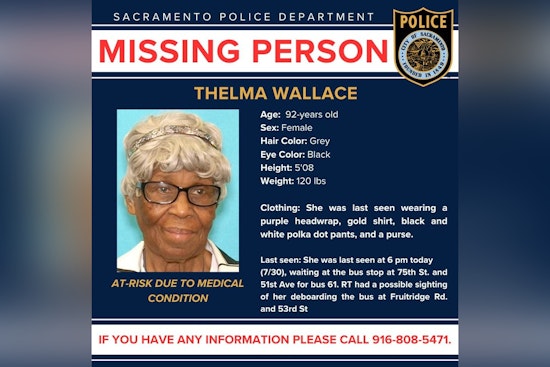 92-Year-Old At-Risk Sacramento Woman Found Safe, Police Express Gratitude for Community Aid