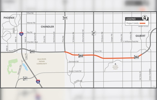 ADOT Announces Start of $200 Million Loop 202 Expansion in Phoenix Metro Area, Prepare for Closures and Detours