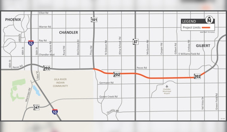 ADOT Announces Start of $200 Million Loop 202 Expansion in Phoenix Metro Area, Prepare for Closures and Detours