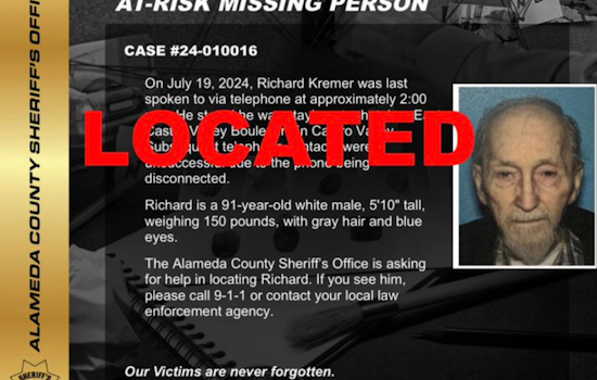 Alameda County Breathes Sigh of Relief as Missing 91-Year-Old Richard Kremer is Found