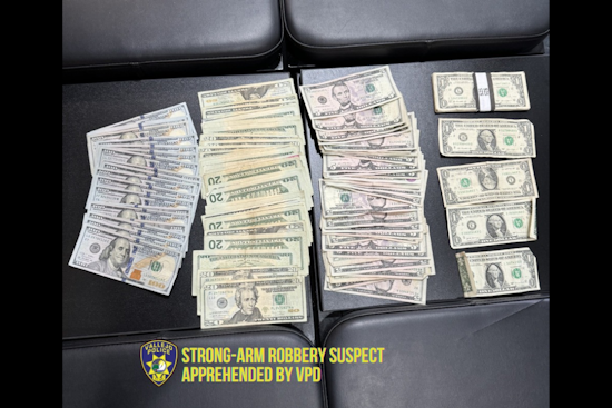 Alleged Robber Arrested in Vallejo Following GPS Tracking of Stolen Cash