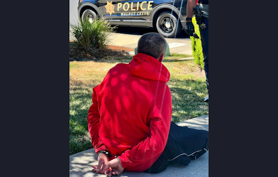 Antioch Man Suspected of Dual Burglaries Arrested in Walnut Creek Following Citizen Alert