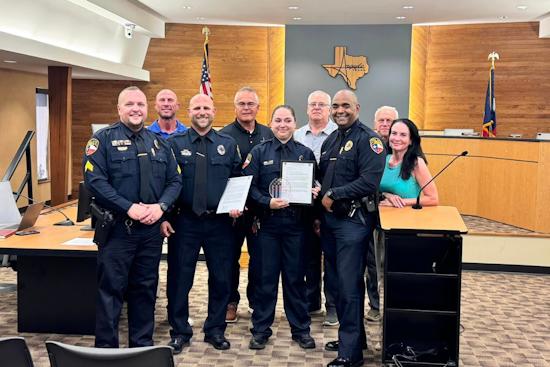 Argyle Officers Honored for Lifesaving Efforts at Town Council Meeting