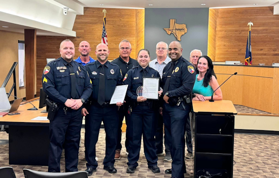Argyle Officers Honored for Lifesaving Efforts at Town Council Meeting