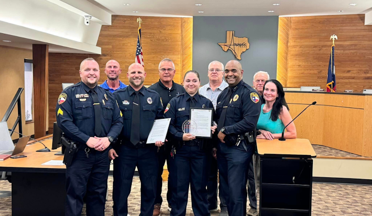 Argyle Officers Honored for Lifesaving Efforts at Town Council Meeting