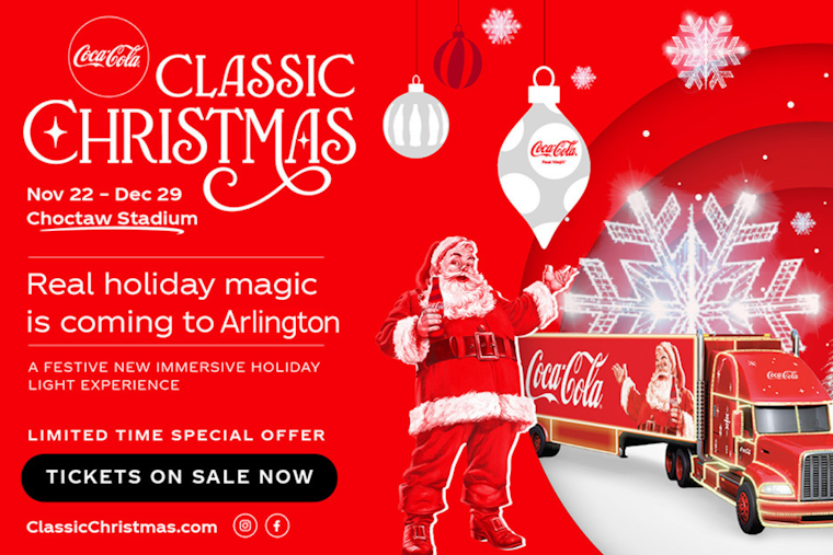 Arlington's Choctaw Stadium to Host Coca-Cola and Enchant Christmas' Holiday Spectacular Starting November 22