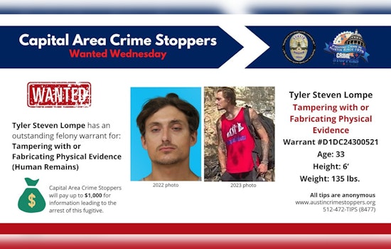Austin Police Seek Public Help to Locate Suspect Tyler Lompe Linked to South Austin Human Remains Case