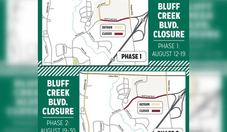 Bluff Creek Boulevard Closure in Chanhassen from Aug 12-30 Due to Construction