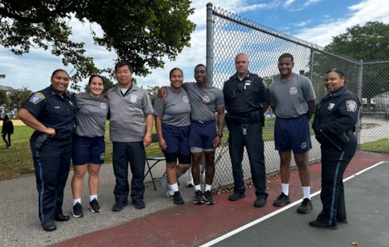 Boston Police and Local Youths Team Up for Friendly Kickball and Basketball Games in Dorchester