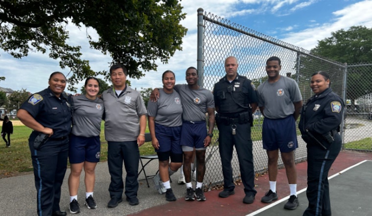 Boston Police and Local Youths Team Up for Friendly Kickball and Basketball Games in Dorchester