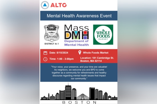 Boston Police Partners with ALTO Alliance and DMH for Mental Health Awareness Event at Beacon Hill Whole Foods