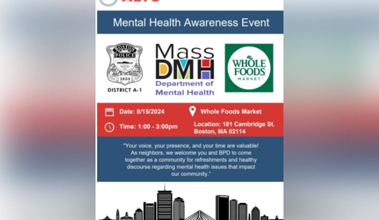 Boston Police Partners with ALTO Alliance and DMH for Mental Health Awareness Event at Beacon Hill Whole Foods