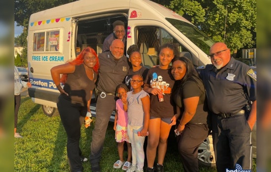 Boston Police Sweeten Community Relations with Ice Cream and Music at Fallon Field Concert