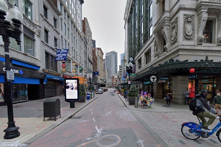 Boston Woman Hospitalized After Downtown Crossing Sign Falls, Prompting Building Safety Concerns