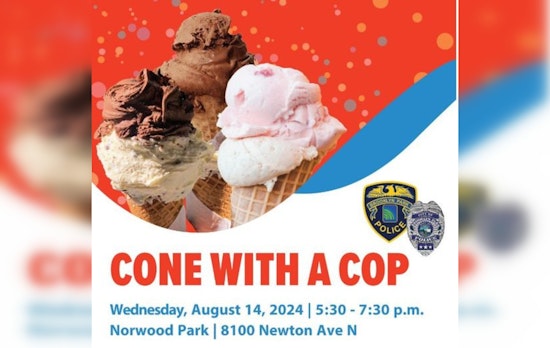 Brooklyn Park Police Host 'Cone with a Cop' Event to Strengthen Community Ties at Norwood Park