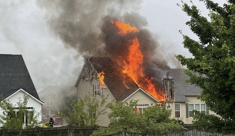 Brownsburg Home Engulfed by Blaze, Lightning Strike Suspected as Culprit