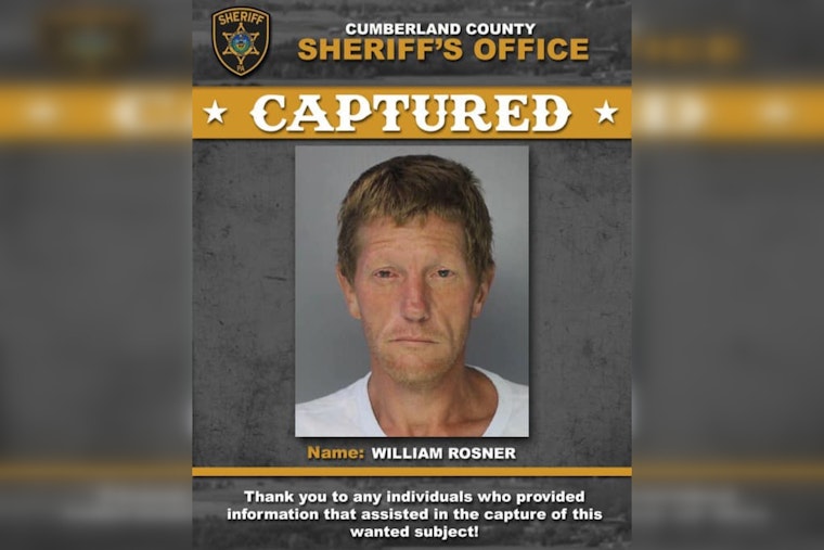 Captured: Escaped Cumberland County Inmate William Rosner Returned to Custody by Mt. Holly Springs Police