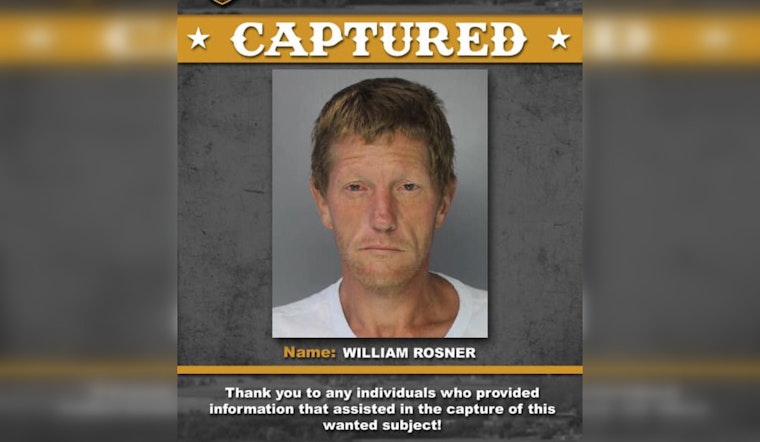 Captured: Escaped Cumberland County Inmate William Rosner Returned to Custody by Mt. Holly Springs Police