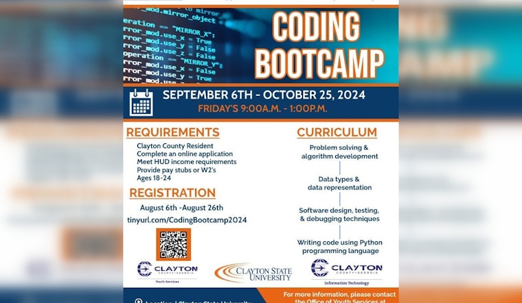 Clayton County Announces Free Coding Bootcamp for Young Adults to Boost Tech Skills