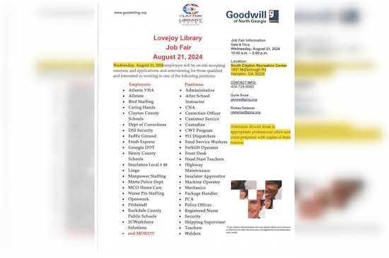 Clayton County Library System and Goodwill Partner for "Lovejoy Library Job Fair" in Hampton