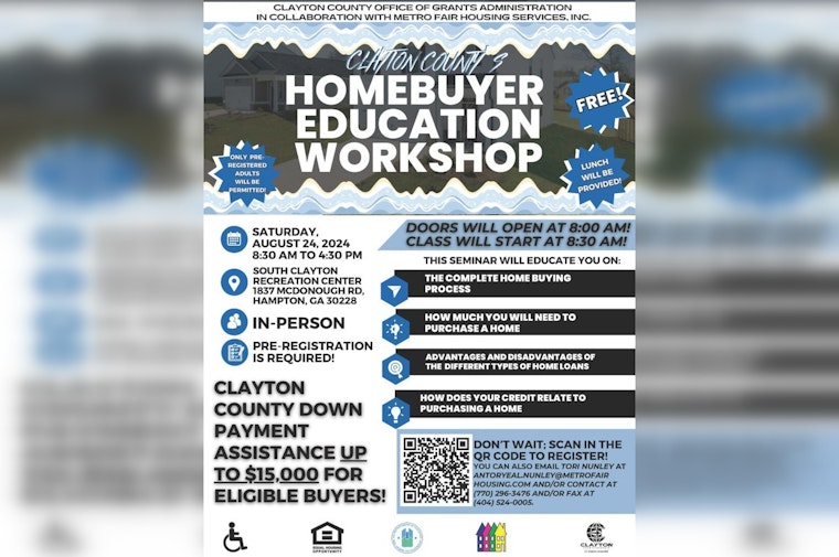 Clayton County Partners with Metro Fair Housing for Free Homebuyer Education Workshop in August