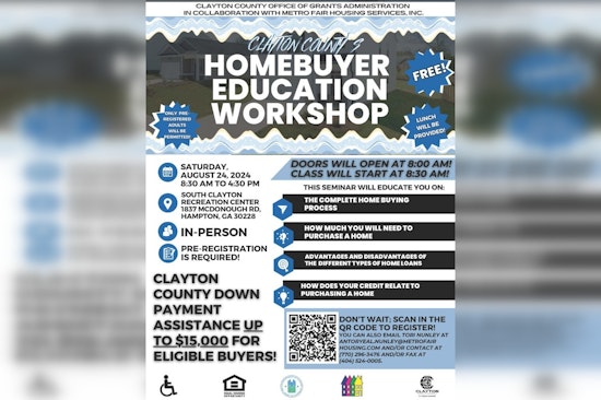 Clayton County Partners with Metro Fair Housing for Free Homebuyer Education Workshop in August