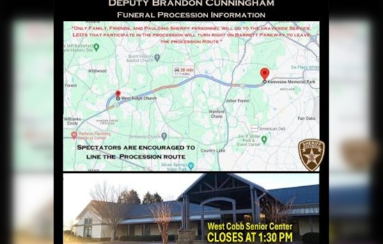 Community to Honor Fallen Paulding County Deputy with Procession Through West Cobb, Expecting Traffic Delays