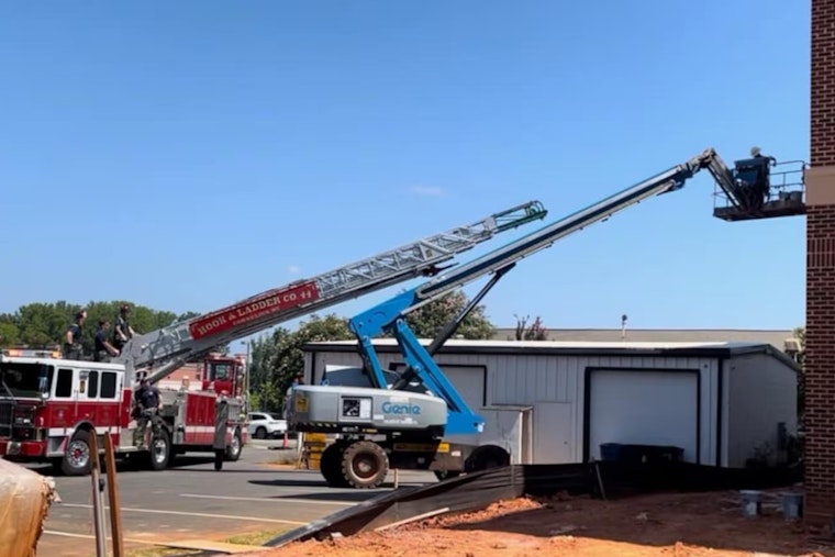Cornelius Firefighters Swiftly Rescue Worker Stuck in Mid-Air Lift