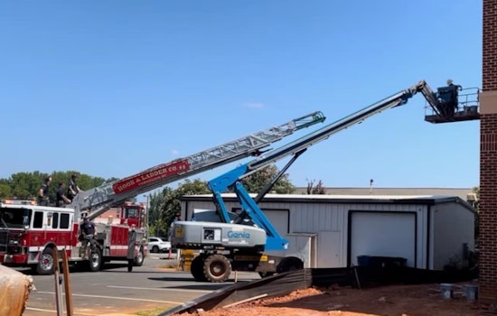 Cornelius Firefighters Swiftly Rescue Worker Stuck in Mid-Air Lift
