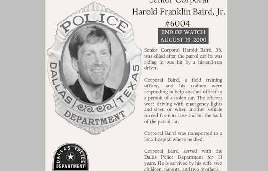 Dallas Police Department Honors the Late Senior Corporal Harold Franklin Baird, Jr. with Heartfelt Online Tribute