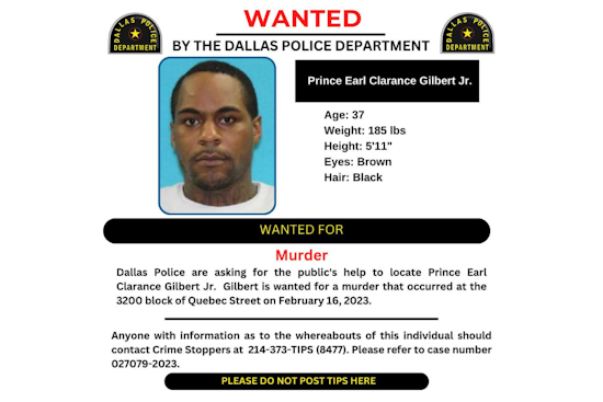 Dallas Police Department Seeks Public Aid in Locating Prince Earl Clarance Gilbert Jr. Through #WantedWednesday Campaign